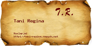 Tani Regina névjegykártya
